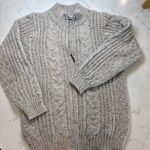 Vintage Irish Wool Cardigan Arancrafts Tan Size M Photo 1