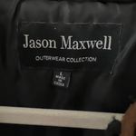 Jason Maxwell  Black Quilted Outerwear with Brown Trim Size Large Photo 2