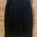 “My Tribe”black textured pencil skirt size M stretch snakeskin pattern Black Size M Photo 0