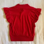 Storia  Top Red Ruffle Crop Photo 1