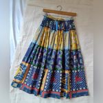Hunter Bell  
Fallon Midi Skirt patchwork Blue Photo 5