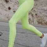 Free People Movement Wonderland Run Warmth Leggings Scrunch Small Neon Yellow Photo 0