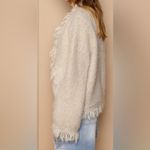 POL Frayed Metallic Cardigan Sweater Photo 7