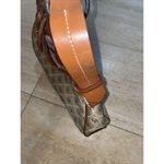 Dooney & Bourke Vintage Dooney Bourke Brown Signature‎ Canvas Leather Bucket Satchel Handbag Photo 3