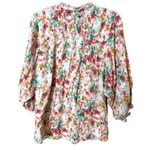 Fat Face Evelyn Fleur Meadow Blouse Ivory Multi Floral Cottagecore‎ Large EUC Photo 3