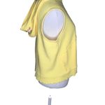 Oleg Cassini Yellow Sleeveless Zip Up Hoodie Floral Embroidery Jr. Med Photo 7