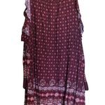 Knox Rose Shift Dress Womens Large Multicolor Boho Print Cold Shoulder Tie Front Photo 5