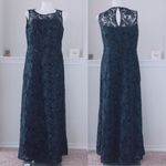 Ellen Tracy  Gown Lace Maxi Dress Navy Plus Size 16 Photo 9