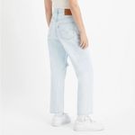 Levi's Levi’s Premium Ribcage Straight Ankle Light Wash High Rise Distressed Jeans Photo 3