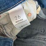 New MOTHER Stunner Ankle Fray Jeans Good Girls Do Dark Wash Denim Size 26 Blue Photo 6