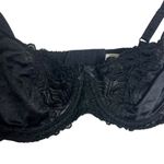 Victoria's Secret  Women's 36C Bra Black Floral‎ Lace Unlined Sheer Romantic Photo 1