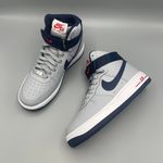 Nike Air Force 1 Hi QS Shoes "Patriots" Wolf Gray Navy / Size 7 Photo 4