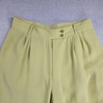 Liz Claiborne Liz Claiborne Womens Pants 12 Melon Green Silk Straight Pleated High Waist Photo 10