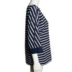 Ralph Lauren Lauren Shirt Women Medium Navy Blue White Stripe Boat Neck Nautical Photo 1