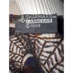 Sharmark Las Vegas Glass Beaded Vintage Shawl Depicting Hopi God Tawa EUC Brown Photo 7