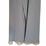 Azazie  Women's Size 4 Dusty Blue Ruffle Maxi Dress Formal Photo 5