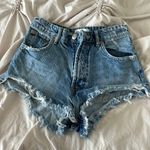 ZARA Ripped Jean Shorts Photo 0