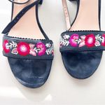 Kate Spade  Watson Floral Embroidered Block Heel Suede Sandals Photo 3