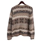 Talbots Nordic Fair Isle Chunky Knit Cotton Grandma Grandpa Kawaii Cardigan LP Photo 2