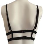 AvidLove womens medium black lace longline bra sexy strappy lingerie bralette Size L Photo 4