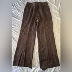 Vintage Lauren by Ralph Lauren Chocolate Brown 100% Linen Wide Photo 2