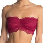 Free People  | NWT | Small | Lacey Looks Burgundy Bandeau Unpadded Bra Bralette Photo 0