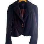 Jak & Rae Peplum Velvet Puff Sleeve Blazer Size 4 Purple Photo 0