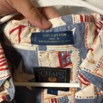CHAPS Ralph Lauren Men's Vintage Blue and Red Patriotic Button-Down Shirt Size L Photo 0