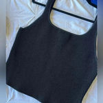 Aritzia Babaton by  Black Sculpt Knit Squareneck Cropped Tank Top  SIZE XL Photo 6