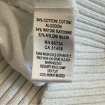 BCBGMAXAZRIA  White Ribbed Turtleneck Knit Sweater Size Small Photo 4