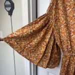 Anthropologie Easel  boho yellow floral‎ wide leg jumpsuit size small vacation Photo 2