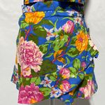 Lottie & Holly New 2 Pc Set Floral Print Crop Top & Skort Blue Pink Size Large Photo 5