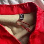Windsor Red Leather Zip Up Skirt Photo 1