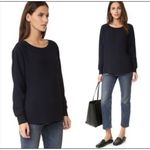 Vince  Rib Cuff Dolman Blouse Navy Blue Boat Neck S‎ Small Oversized Long Sleeve Photo 1