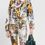 Desigual Women's White Hawaii Floral Print Jeans Jacket Size Large US NWT Photo 0