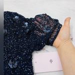 Anthropologie BHLDN Adrianna Papell Petaluma Sequin Dress Size 12 Navy NWT $250 Photo 10