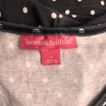 Woman Within Womens Maxi Dress Size 2X Black Polka Dot Short Sleeve Button Front Photo 6