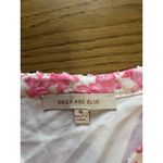 Skies Are Blue Skies Are Blue White and Pink Floral Print Smocked Flutter Sleeve Blouse Medium Photo 2