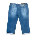 L&B  Blue Distressed High Rise cropped Women’s Plus Jeans Size 22 New Photo 4
