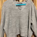 Charlotte Russe Gray Sweater Cardigan- Photo 2