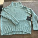 Cynthia Rowley  Oversized cocoon turtleneck pullover sweater teal blue XS , NWT Photo 1