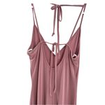 Lulus  blush pink s modal blend midi slip tie back strappy dress slinky sexy Photo 2