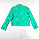 Mirasol Women Jacket Blue Boho Embroidered Floral Mandarin Collar Sz S Carriage Photo 1