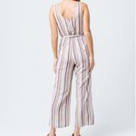 Mimi Chica  Surplice Front Womens Crop Length StripedRayon Jumpsuit Size Small‎ Photo 2