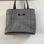 Vintage Lauren Ralph Lauren Plaid Houndstooth Preppy Bucket Shoulder Bag Blue Photo 1