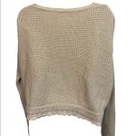 Kimchi Blue Cropped Crochet Trim Sweater Photo 3