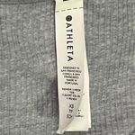 Athleta  Renew Ribbed V-Neck Tee Gray XS Women’s Fitted Short Sleeve Shirt Photo 4
