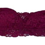 Aeropostale live love dream large maroon magenta purple strapless padded lace bralette Photo 0