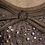 Jimmy Choo  Grey Leather Flats w. Silver Grommets Photo 2