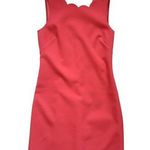 J.Crew Factory Womens Scalloped Shift Dress Sleeveless Size 4 Coral Photo 0